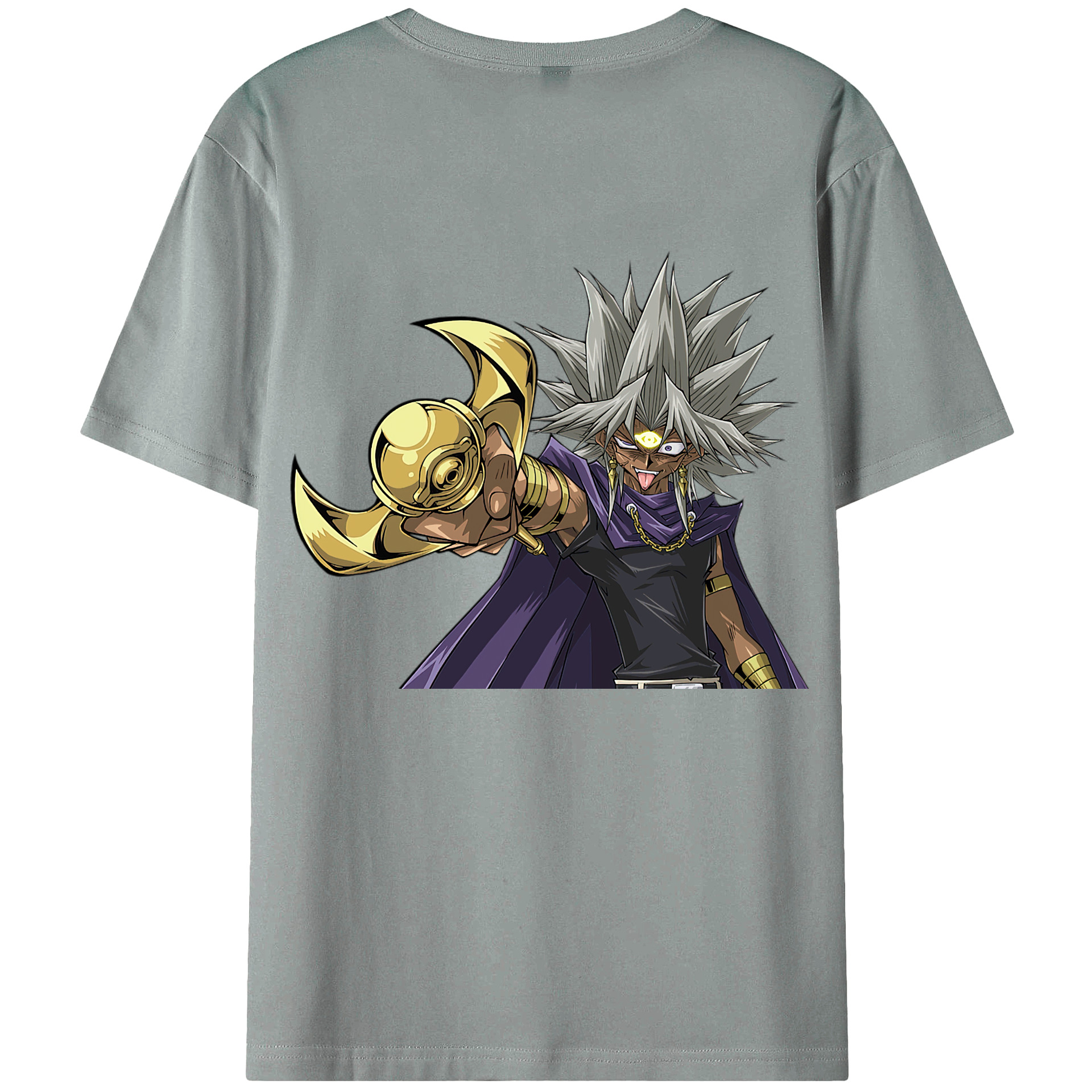 （画像用） 遊☆戯☆王 Yu-Gi-Oh! 綿100％ メンズ半袖Tシャツ（バックプリント） 通気性